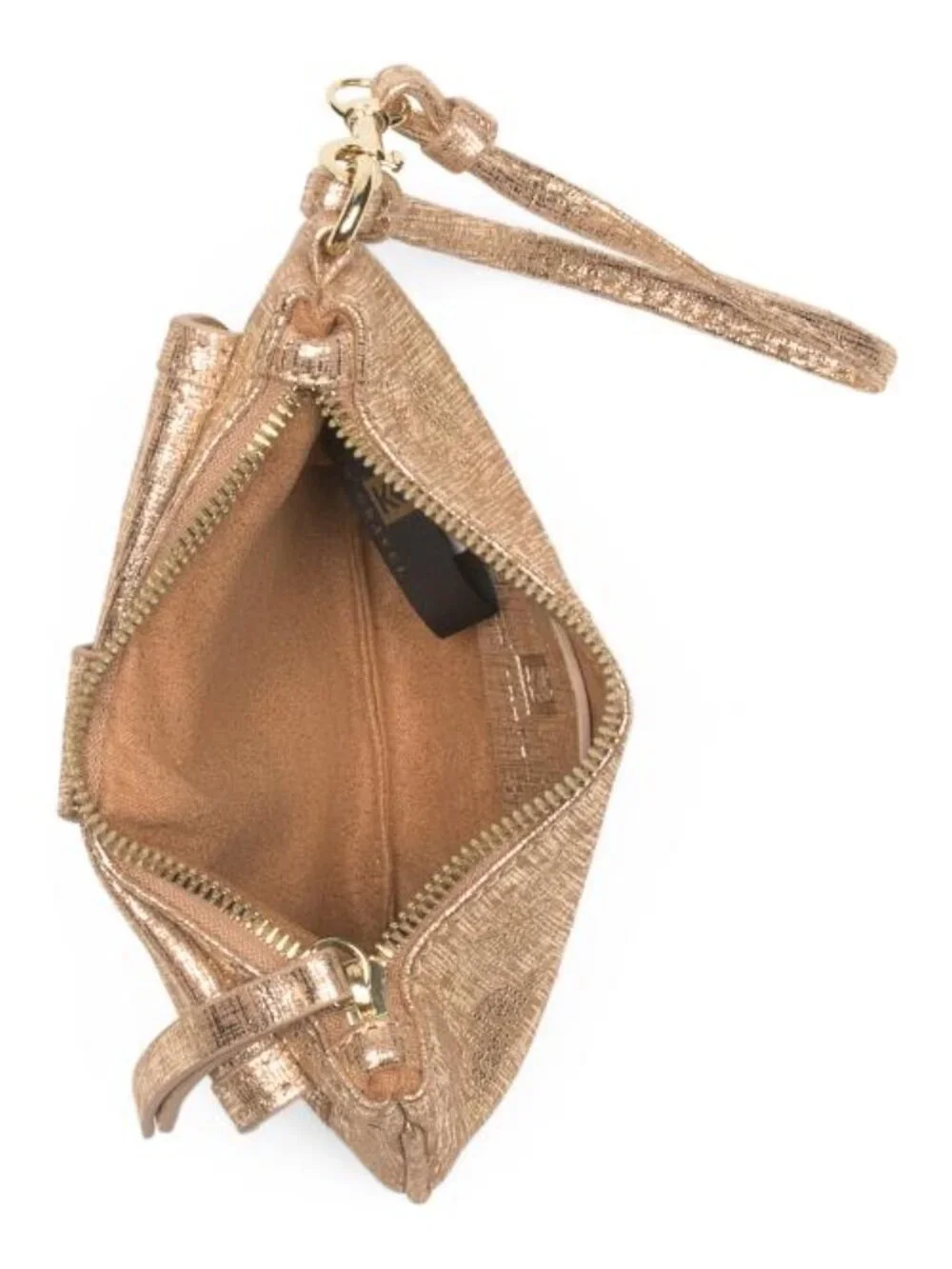 KIM GRAVEL Leather Front Buckle Wristlet